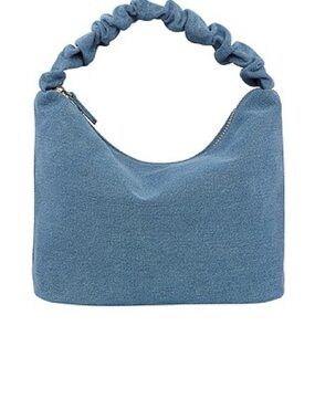 Stoney Clover Lane Denim Scrunch Handle Bag in Blue Denim